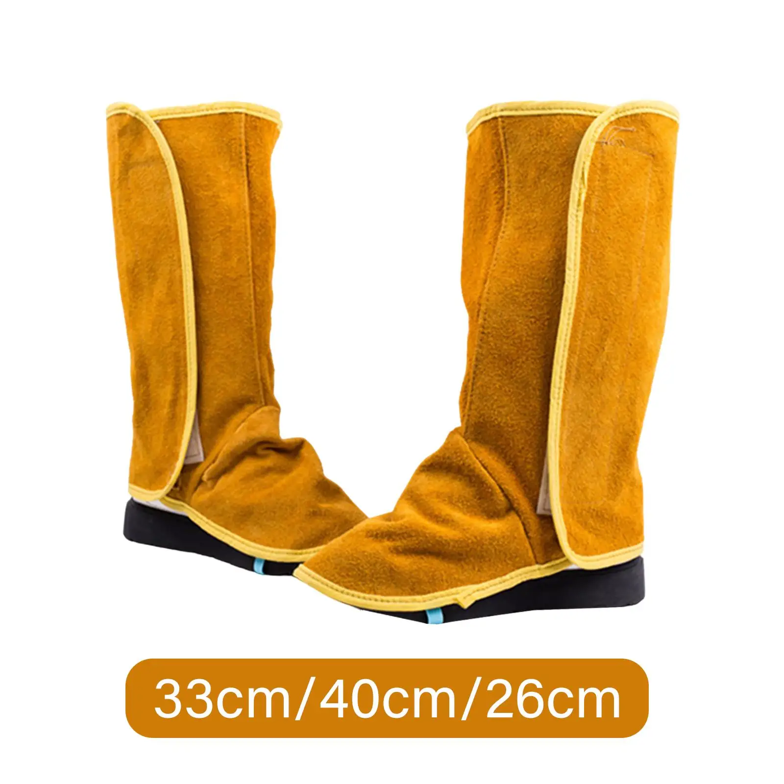 Welding Spats Easy to Wear Reinforced Fire Resistant Cowhide Welding Foot Guard