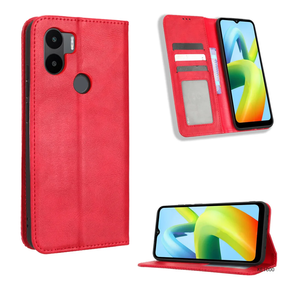 Magnetic Simplicity Leather Case for Xiaomi 12 13 Ultra Lite NE Civi2 Civi3 Poco C50 Redmi A1+ A2+ Stand Holder Phone Shell