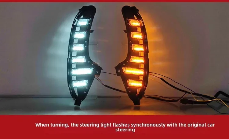 For MG MG7 2023 2024 Car Led Daytime Running Lights Front Fog Lamp Modification Dynamic Turn Signal Driving Decorative Lights detail image 10