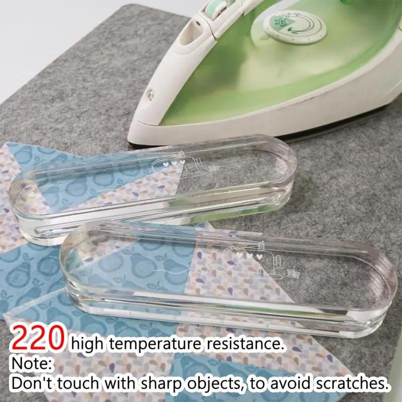 Tailors Clapper Acrylic Steam Iron Clapper Clear Block Seam Clapper Flattening Presser With Cartoon Patterns Scale For Ironing