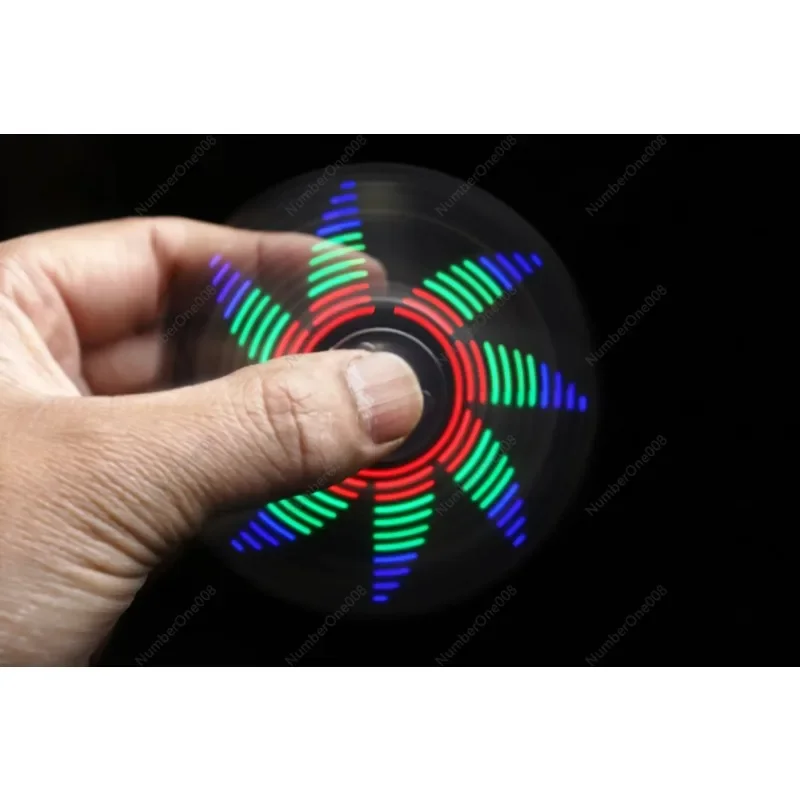 3-Leaf LED Fingertip Spinner DIY Electronic Kit, Soldering Practice STEM Educational Project with Flashing Light & PCB Board - view 4