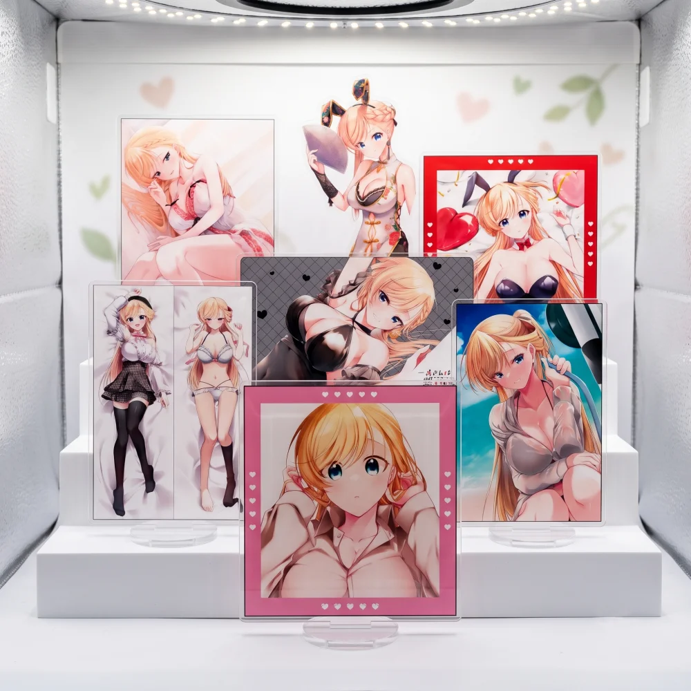 Anime Ms. Isshiki Wants to Know About Love ISWKL 15cm Acrylic Stand Anime Girl Desktop Ornament Collectible Fans Gift Keychain
