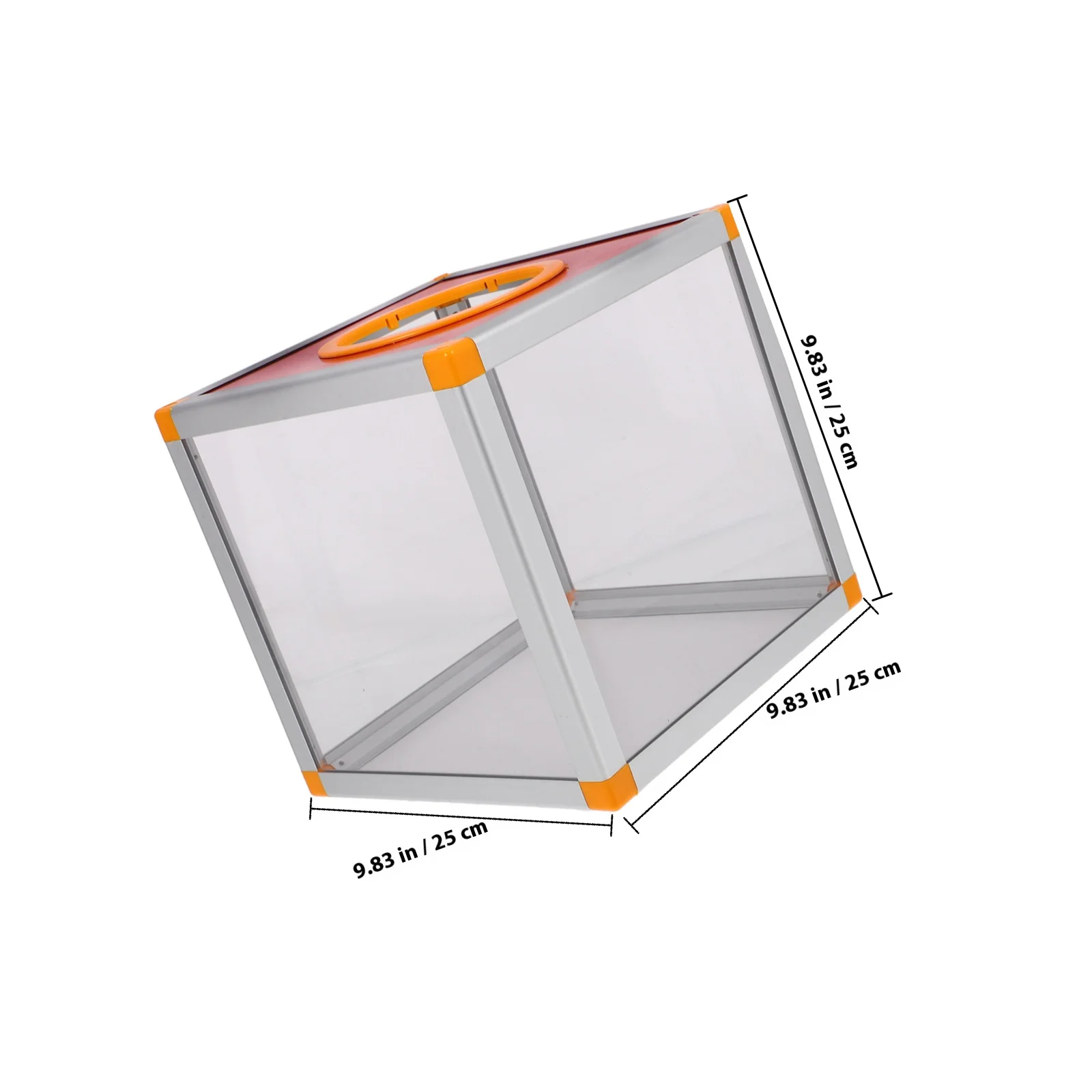 صندوق السحب الأحمر 20 سم صندوق التبرع الاقتراحات الواضحة التصويت رسم الاقتراع جمع الصمامات جمع الحاويات جائزة آمنة #2