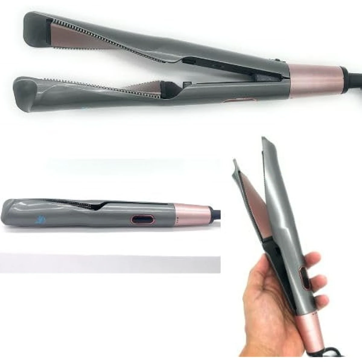 Hair Straightener And Curler 2 in 1 Ceramic Tourmaline Twist Straightening Curling Hair Styling Flat Iron Tool Dual Voltage