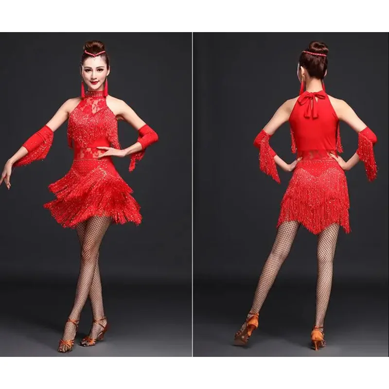 New Latin dance dress women/girls/Lady new sexy fringe salsa/ballroom/tango/dad/rumba/samba/Latin dresses for dancing