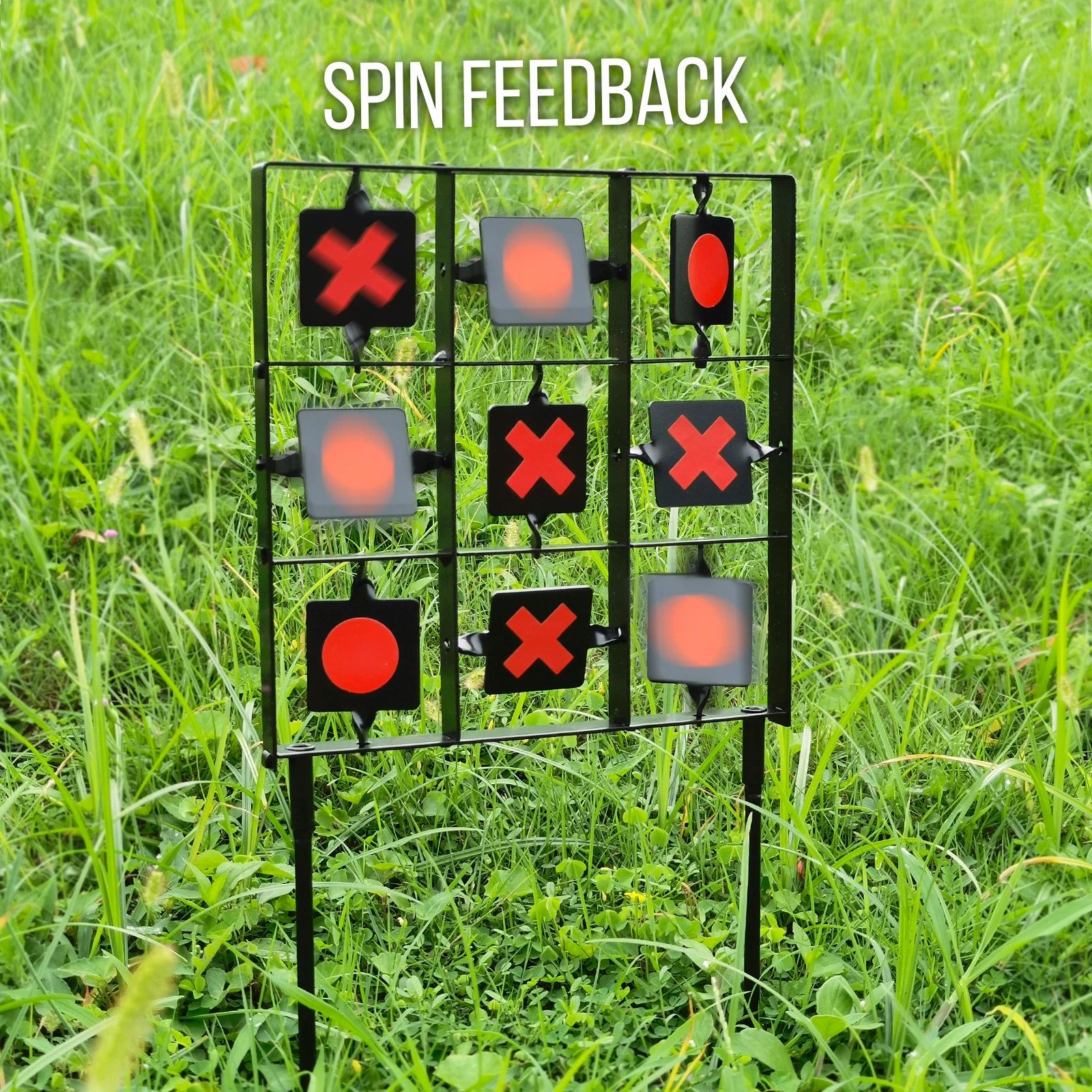 Outdoor field portable rotation shooting entertainment inserted nine house grid target