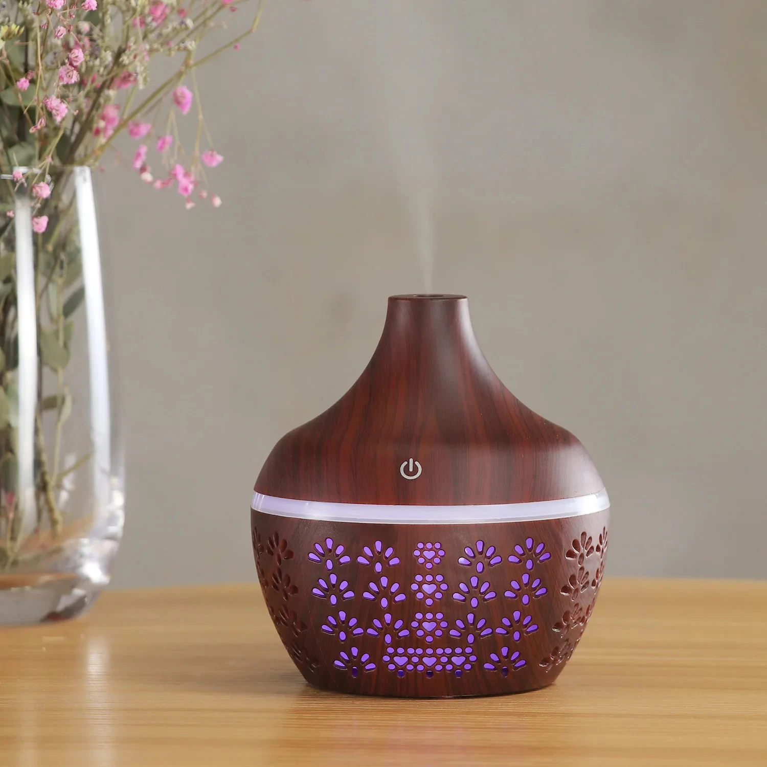 

Relaxing Stylish Modern USB Aromatherapy Humidifier - 300ml Essential Oil Diffuser for Bedroom, Enhances Serene Ambiance with Qu