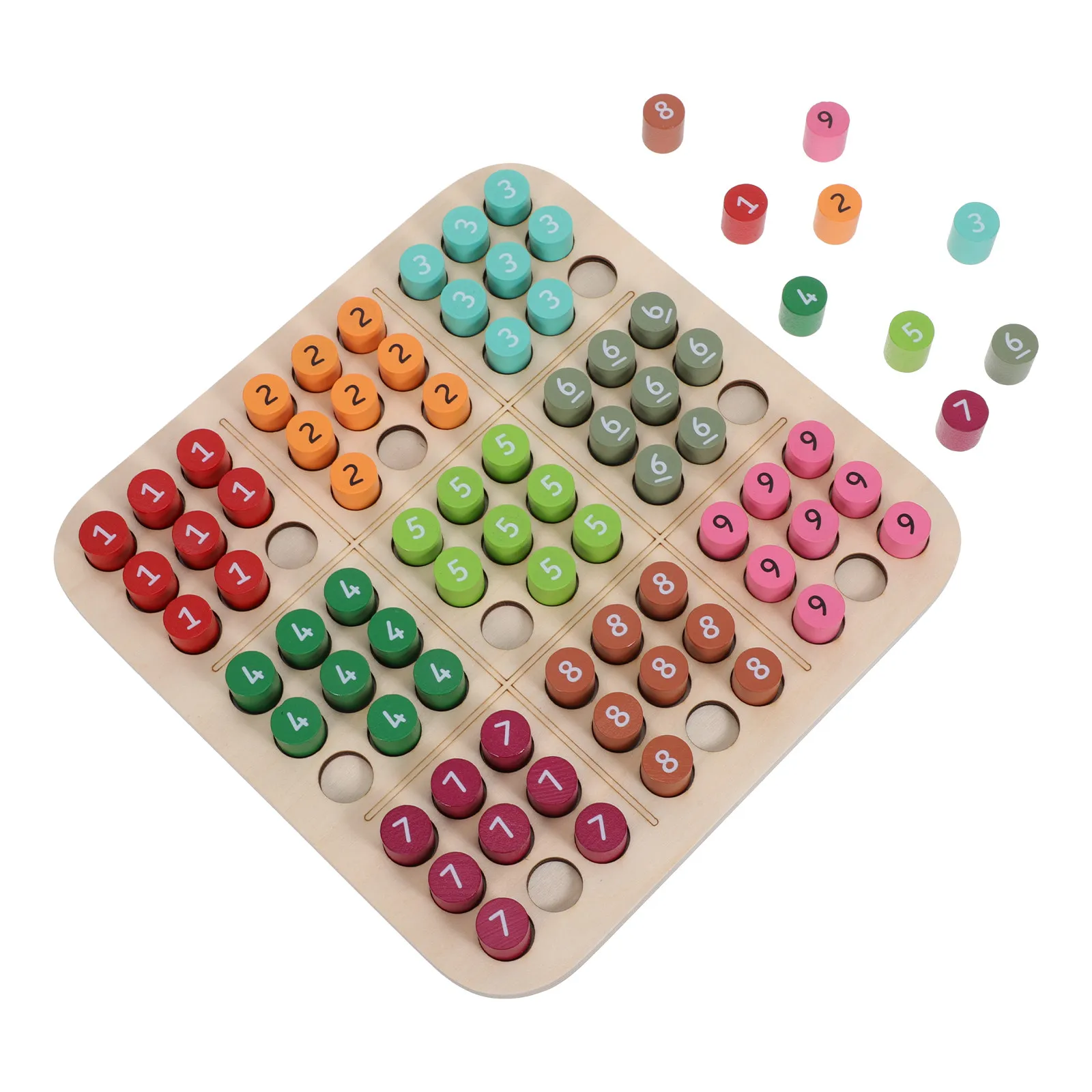 

1Set Sudoku Game Wooden Board Educational Set Logical Thinking Puzzle for Kids Early Learning Arithmetic Recreation