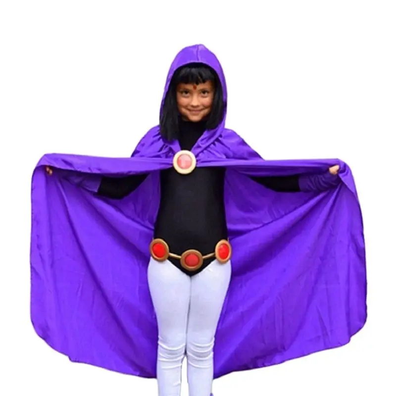 Deluxe Girls Carnival Dress Up Kids Dionysia Teen Titan Raven Cosplay Costumes Adult Halloween Birthday Party Costume 4pcs/1set