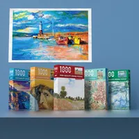 1000 Pcs World Famous Paintings Jigsaw Puzzle for Adults - 70x50cm (27x20 inch) Art Puzzle w/ Alphabet Sections, Home Decor, Cha