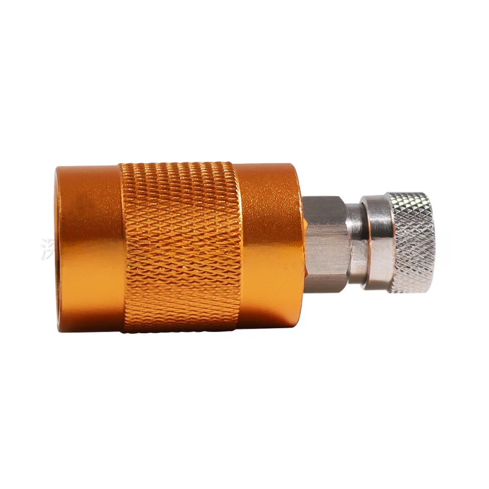 Compact G5/8 14 Female Thread Quick-Break Adapter for DIN Scuba Tank Refill Rated 300 Bar and Optimized for Travel and Field Use