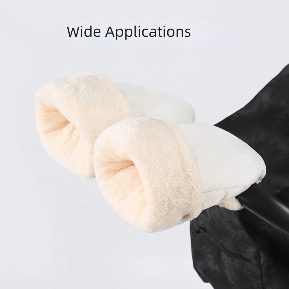 

Travel Waterproof Stroller Gloves Warm Handlebar Gloves Windproof Fleece Lining Antifreeze Mittens Stroller Accessories
