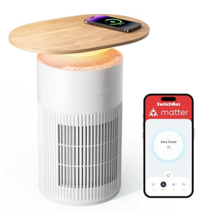 

SwitchBot for Home Large Room up to 3620 ft², Pet Mode, port Matter, 21dB, Washable Pre-filter, Aromatherapy, Works with Alexa,