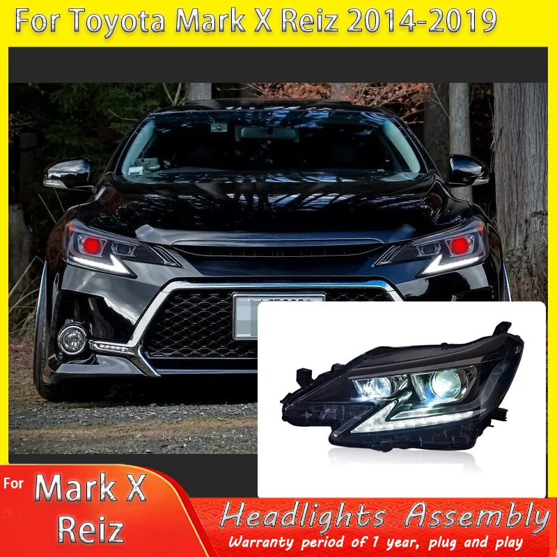 Car Front lamps For Toyota REIZ MARK X 2013-2017 All New Upgrade LED Demon eye Style Three light Design Hot Sale Accessories
