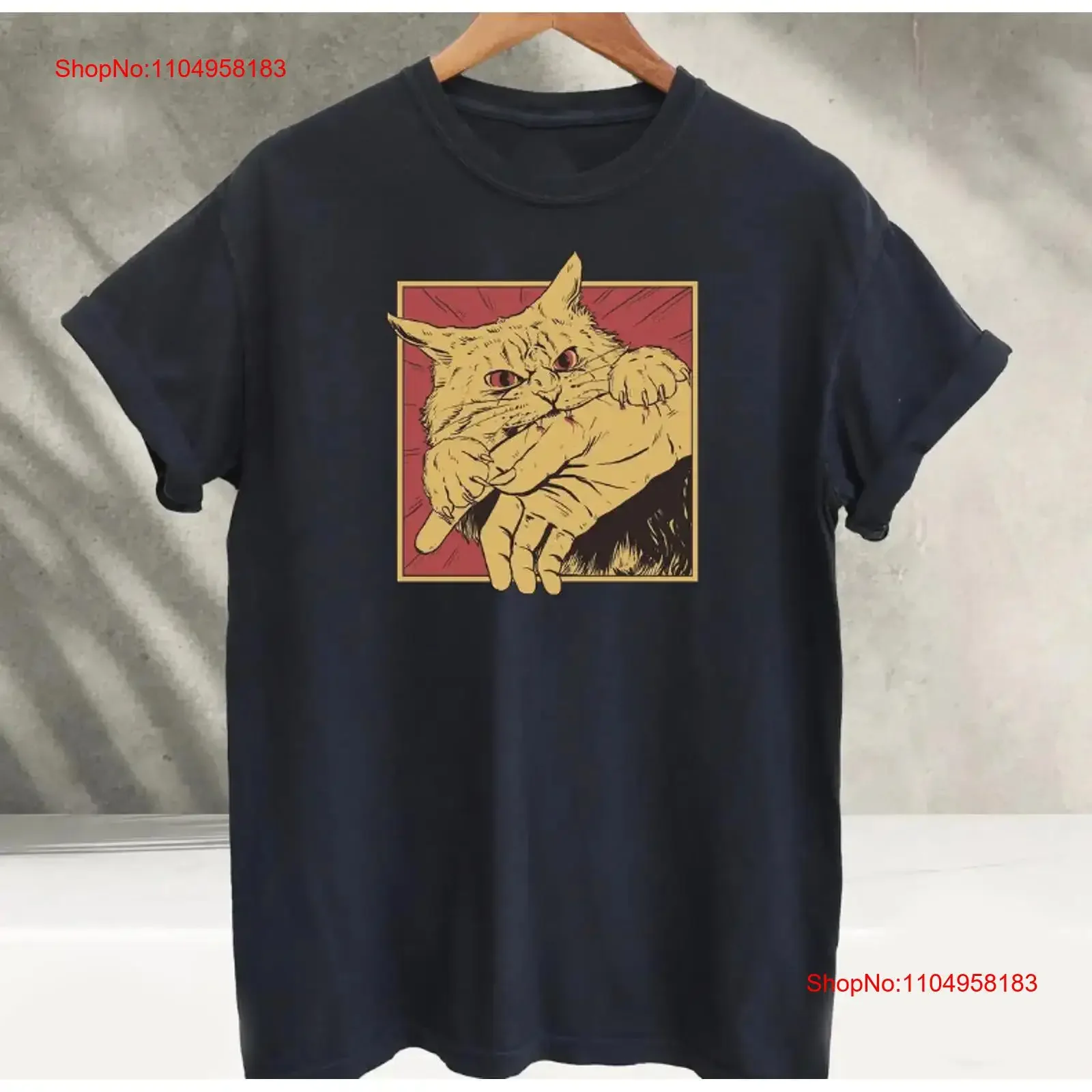 تي شيرت رعب ياباني عتيق على شكل قطة مقاس كامل S 5XL ملابس شارع كلاسيكية مغسولة للارتداء اليومي جرافيك أوم #1