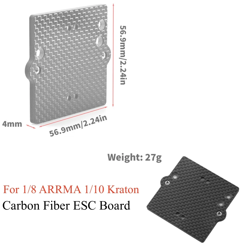

For 1/8 ARRMA 1/10 Kraton Carbon Fiber MAX10 150A ESC Board Mounted on L252 RC Car Accessories