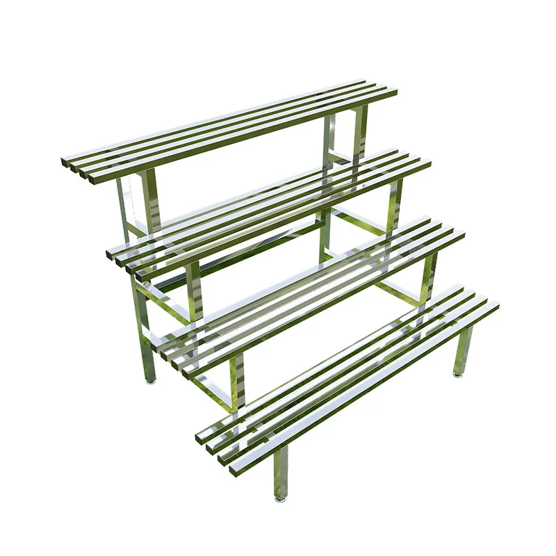 Stainless steel flower stand outdoor balcony stepped multi-layer outdoor shelf living room floor succulent wrought iron flower