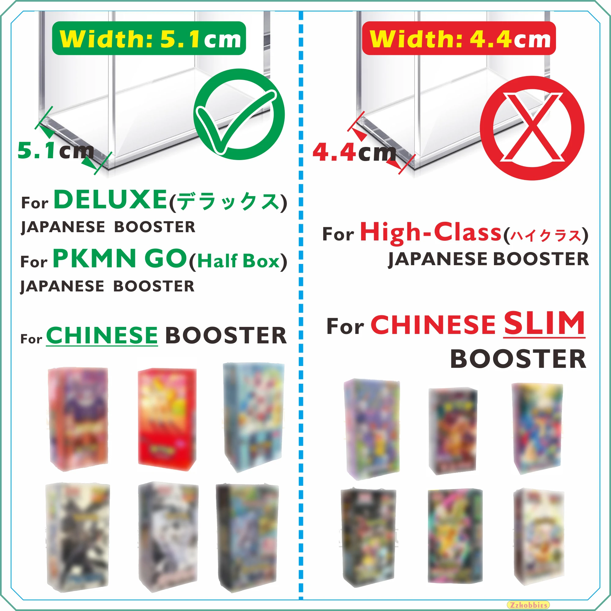 Acrylic Magnetic Case For JAPANESE GO / Half Box / DELUXE & SIMPLIFIED CHINESE BOOSTER【5mm Thick】