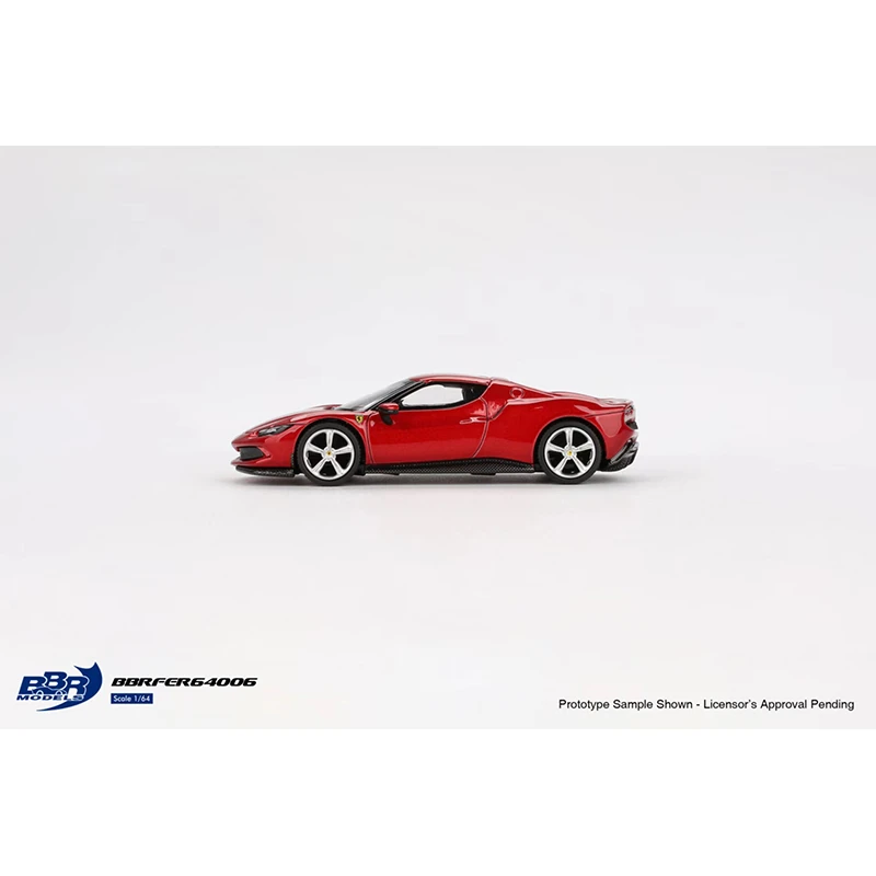 PreSale BBR 1:64 296 GTB Rosso Imola Diecast Diorama Car Model Collection Miniature Toy