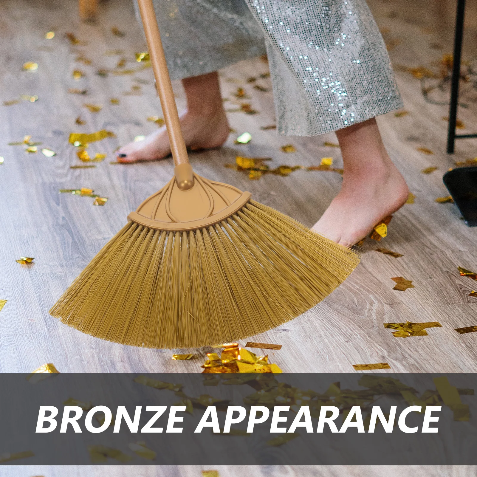 Replacement Broom Copper Color Sweeping Artifact Ceiling Cleaner Household Sweeper Floor Push Handle Brush Cleaning Tool