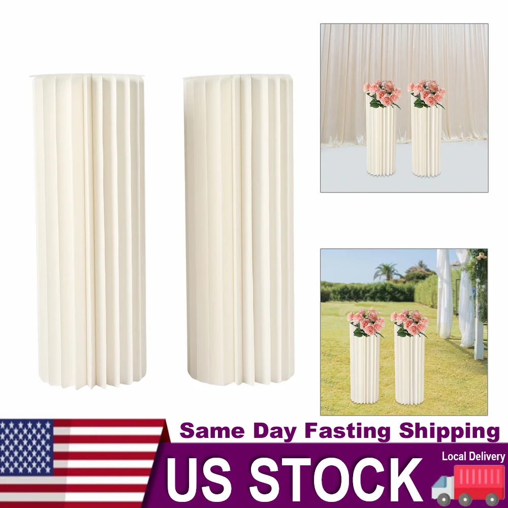 

2 Pcs Flower Vase Flowers Stand Wedding Centerpieces White Vases Modern Reusable Stand Centerpieces Cardboard Vase for Party Ta