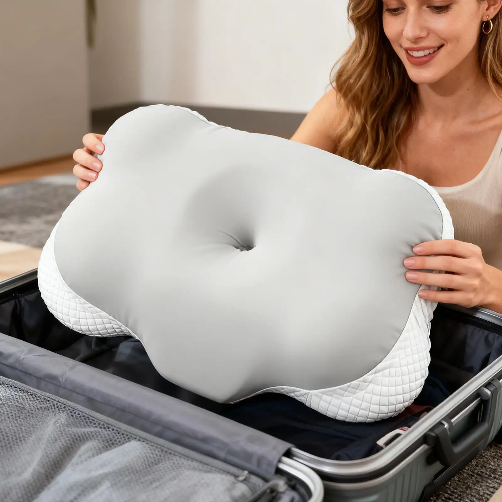 

Cervical Pillow Memory Foam Sleeping Supplies Ergonomic Neck Support Pillow For Office Drivers Students Elderly Sports