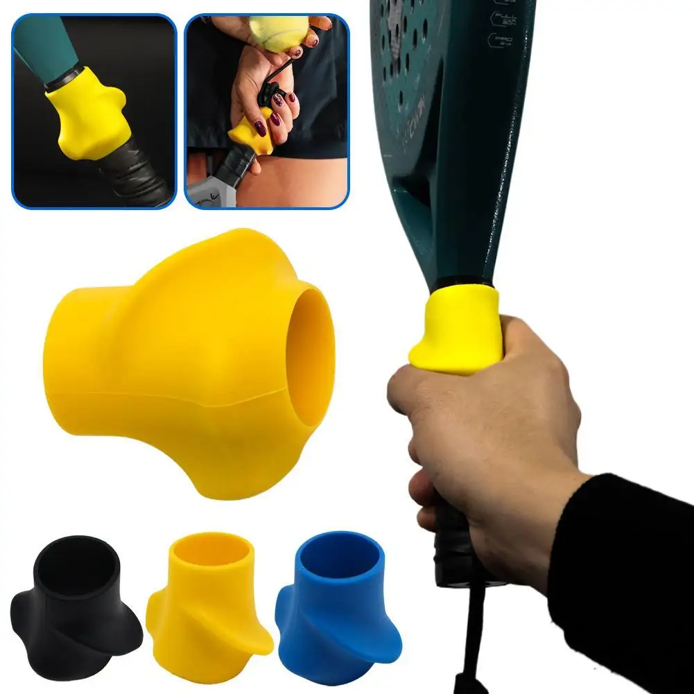 

Силиконовое устройство для коррекции хвата теннисной ракетки, противоскользящее, портативное, для поддержки рукоятки ракетки, комфортный тренажер для падела и сквоша