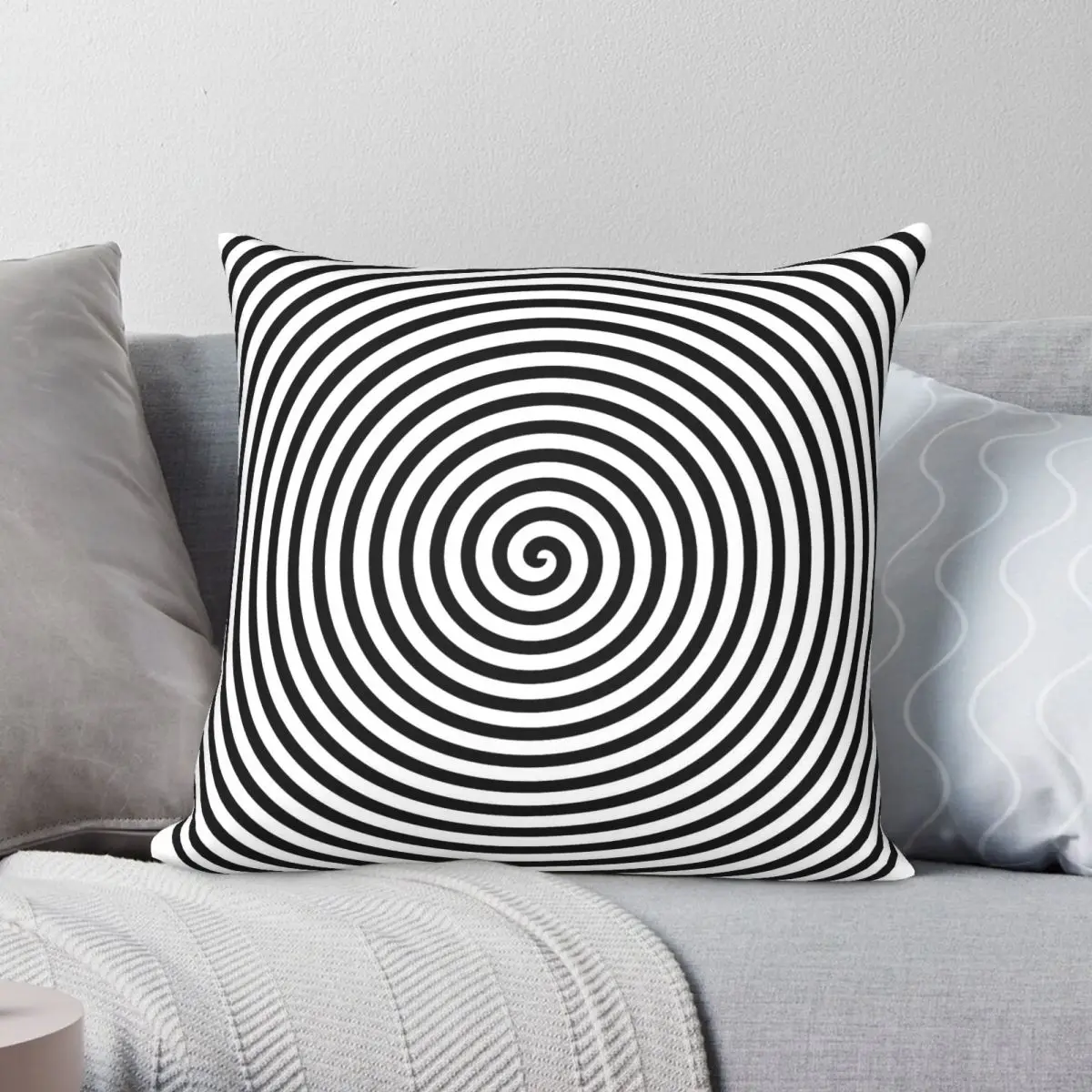 Spiral Hypnosis Symbol Pillowcase Polyester Linen Velvet Printed Zip Decor Pillow Case Home Cushion Cover
