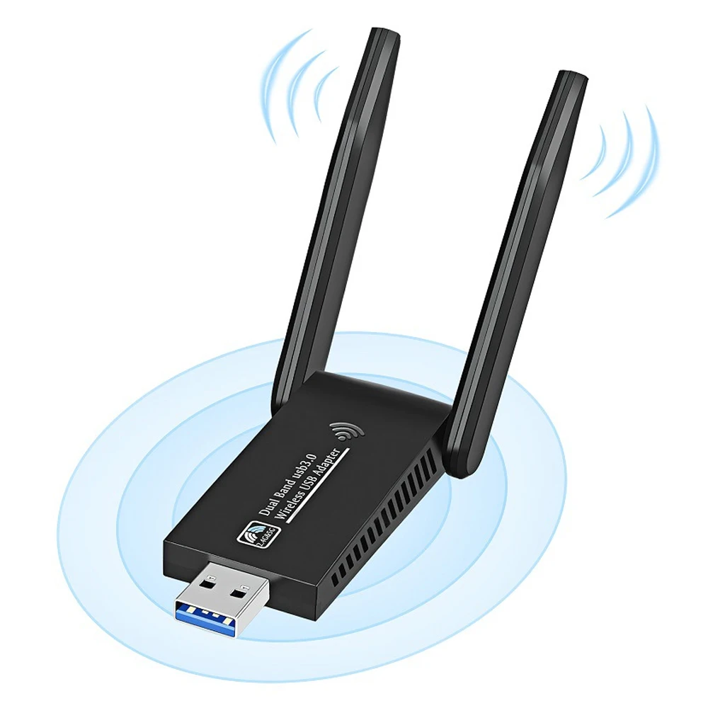 Portable Wireless Card 2.4G/5.8G Dual-Band Signal 1300mbps Wifi Receiver Laptop Card Adapter
