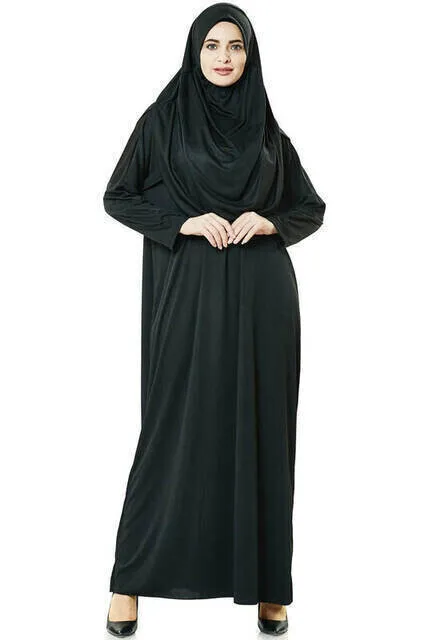 

IQRAH One-Piece Prayer Gown-Black-5015