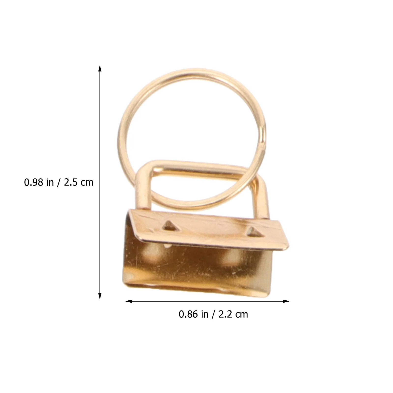 

20pcs Metal Keychain Fob 25mm Back Clip Lanyard Wristlet Accessories Craft Jewelry Parts Key Fob Handicraft Supply