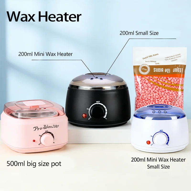 

2026 Smart Wax Warmer,200/500ml Professional Hair Removal Kit, Electric Paraffin Warmer for Face Legs Armpit, Depilatory Machine