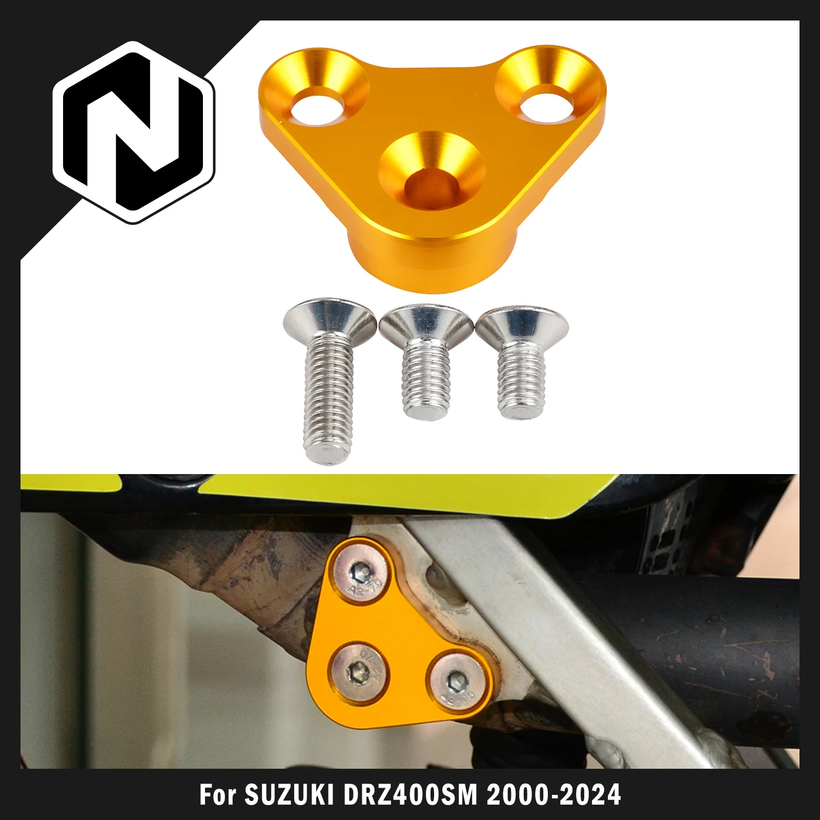 

NICECNC For Suzuki DRZ400SM DRZ400S 2000-2024 2023 2022 2021 2020 2019 Motorcycle Exhaust Holder Mount DR-Z 400SM DR-Z 400S