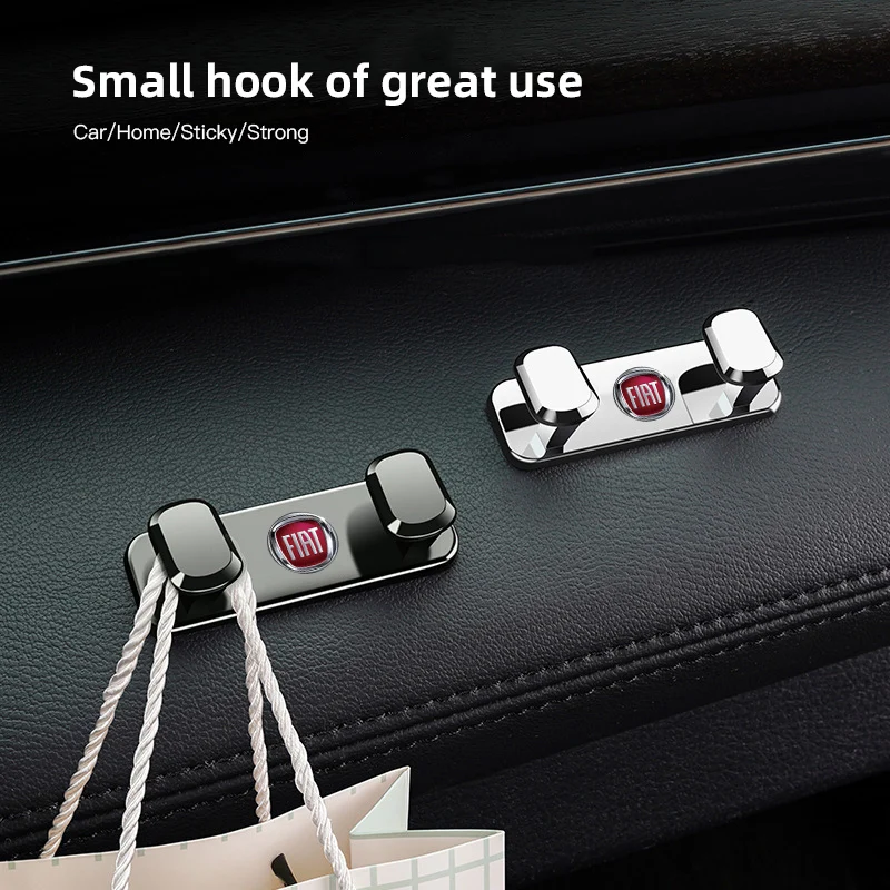 Car Hook Front Car Multi functional Storage Small Pendant For Fiat 500 Punto Panda Ducato Bravo Freemont Doblo Stilo Abarth FR