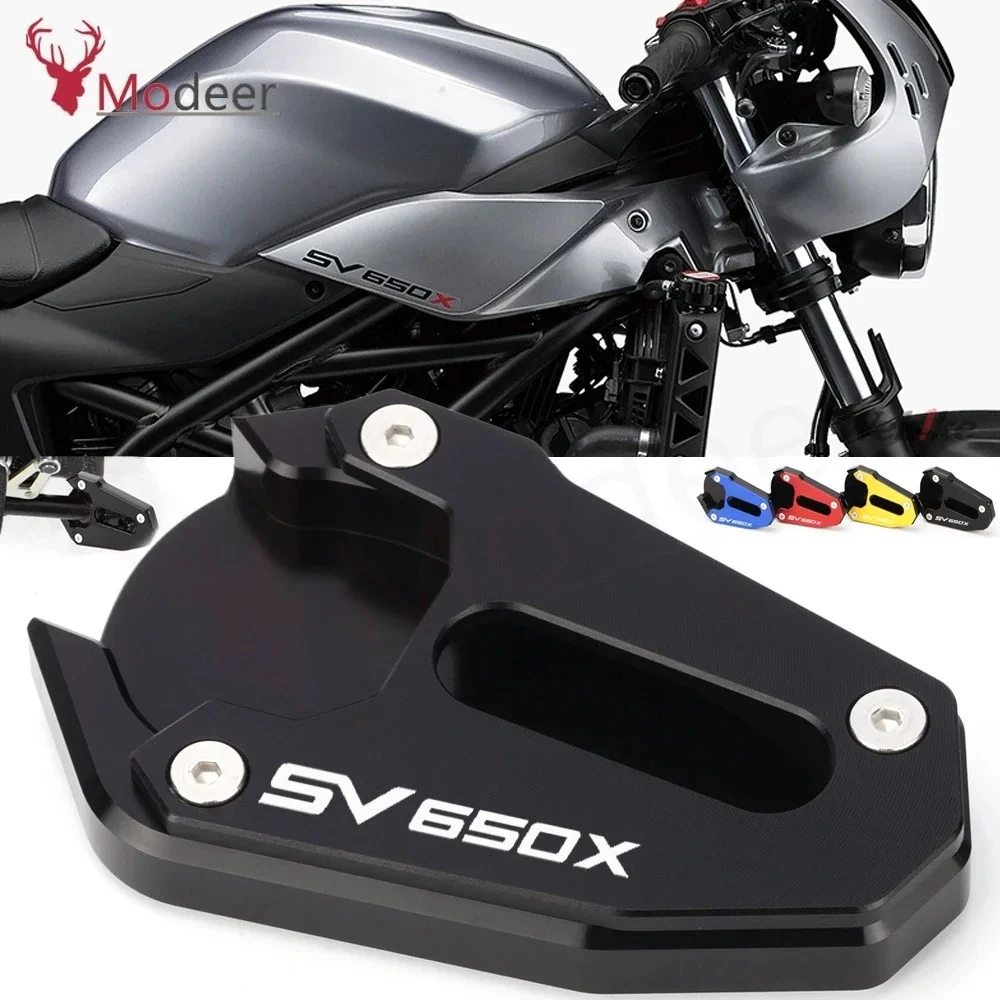 

SV 650 X Motorcycles Kickstand Foot Side Stand Extension Pad Support Plate For SUZUKI SV650X 2018-2020 SV650 2016-2020 2021 2022