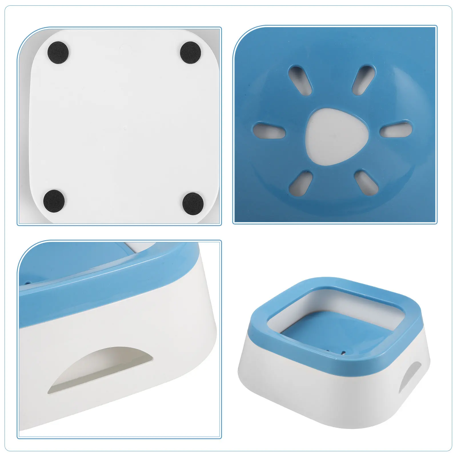 Durable Plastic Pet Bowl Red Cat Dog Feeding Dish Easy Clean Indoor Food Water Container Dog Bowl Pet Supply Puppy Feeder