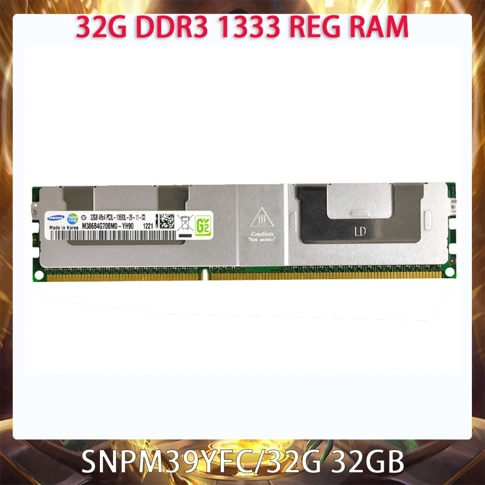 

32G DDR3 1333 REG RAM For DELL SNPM39YFC/32G 32GB 4Rx4 PC3L-10600L Memory Fast Ship High Quality