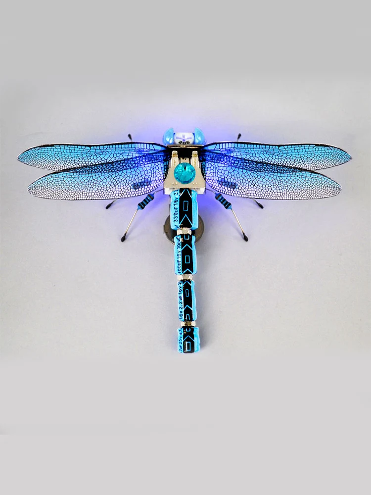 Modello libellula Macchinari in metallo Puzzle Giocattoli scientifici per bambini Kit di apprendimento tecnologico STEM fai-da-te Giocattoli educativi