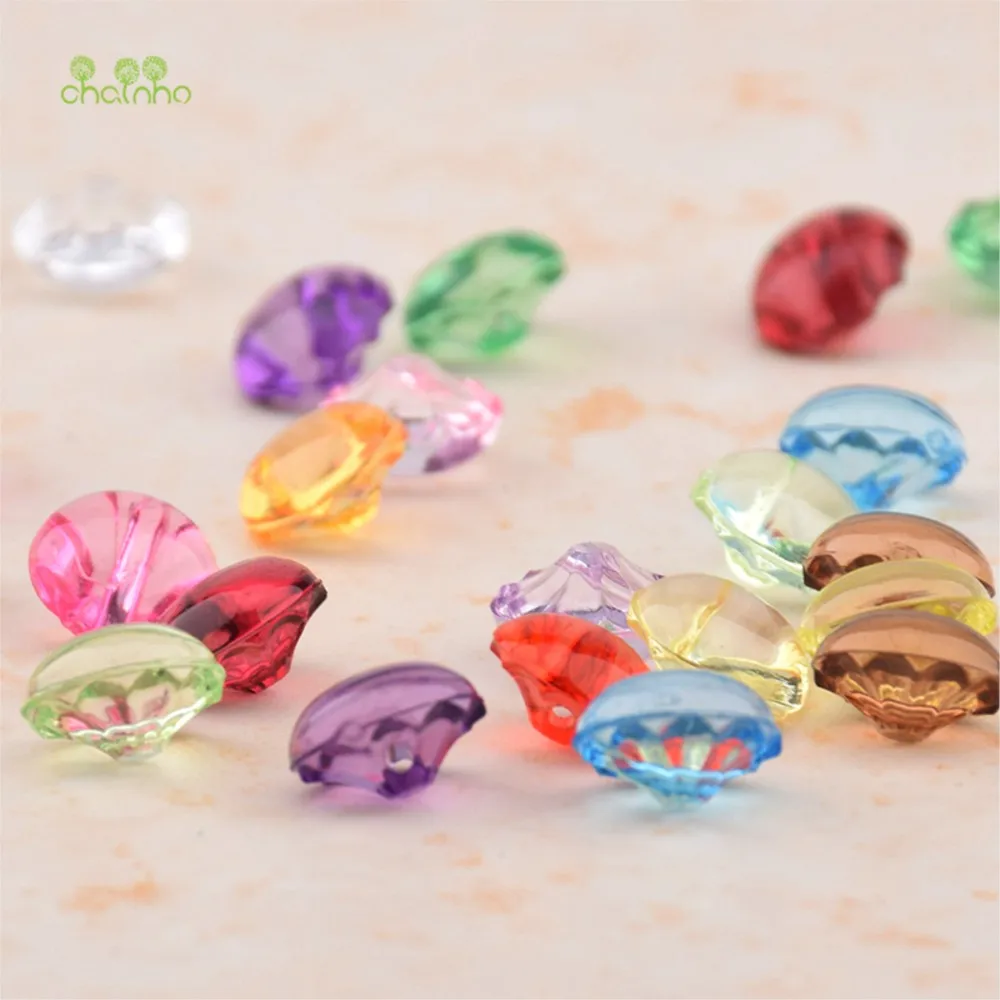 Chainho,Acrylic Crystal Transparent Button,12mm,15 Colors Aailable,50pcs,1 Holes,DIY Sewing Material,Shirts,Skirt Accessories,