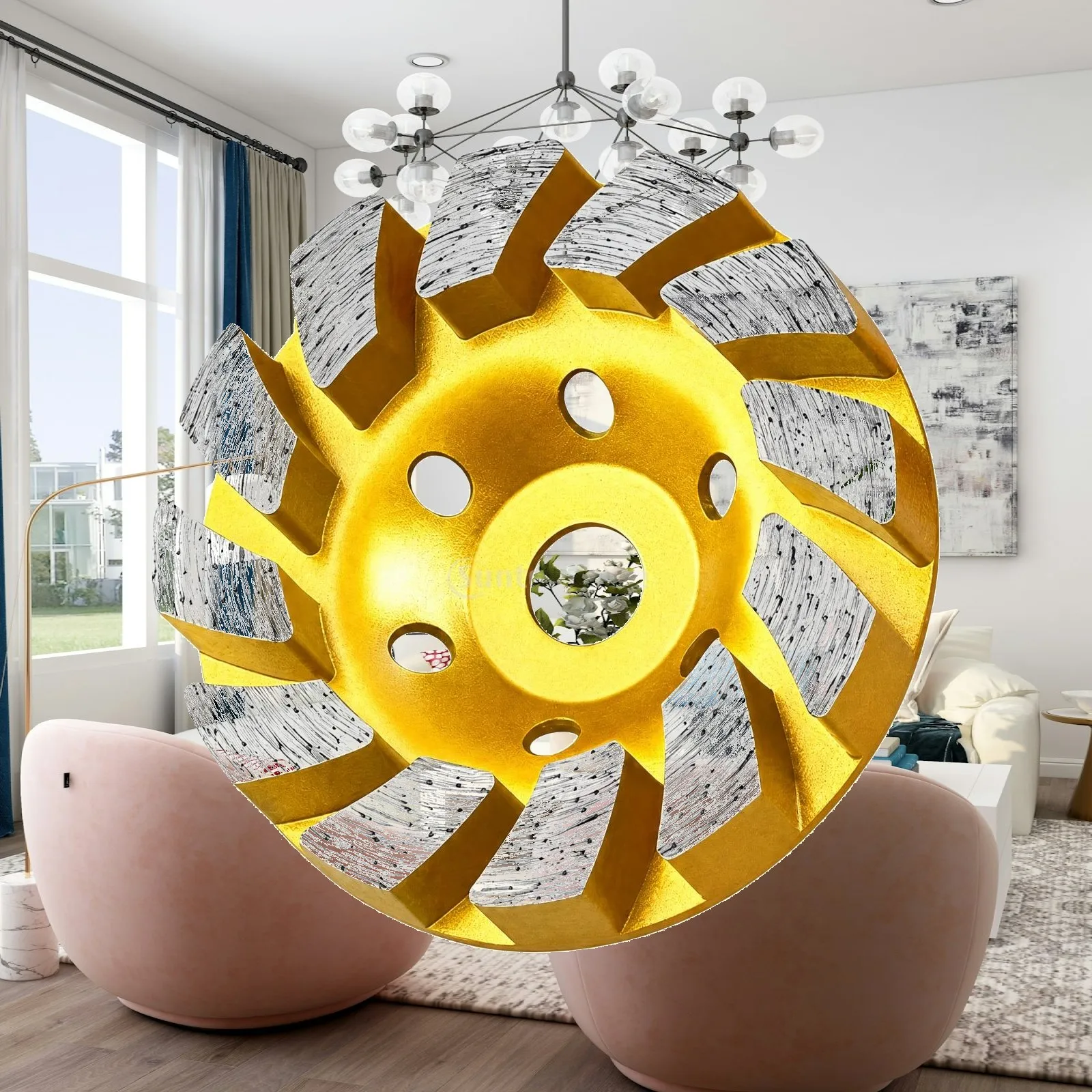Flat Back Diamond Grinding Wheel 200mm for Stone Tile Concrete Polishing Masonry Surface Finishing