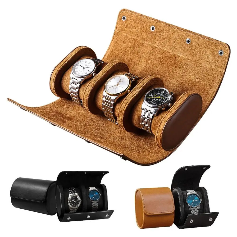 

Портативный футляр для часов на 1/2/3 слота из ПУ-кожи, пылезащитный, прочный органайзер для хранения и демонстрации наручных часов