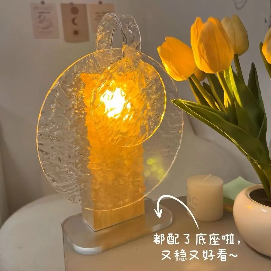 

Вращающаяся водная рябь, свет и тень, атмосферная лампа, романтическая лампа заката, деревянная проекционная настольная лампа