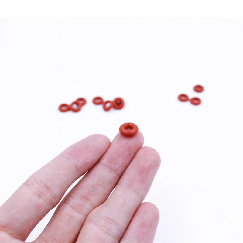 VMQ O-ring espessura 1,8/2,65 mm CS silicone vermelho vedação resistente à temperatura anel de borracha completo em especificações1