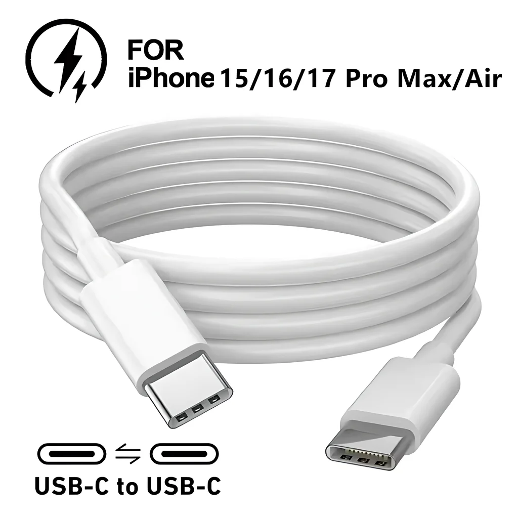 PD 100W Dual USB C Fast Charging Type C Cable For iPhone Air 15 16 17 Pro Max Samsung Xiaomi Redmi POCO Quick Charge Data Cables