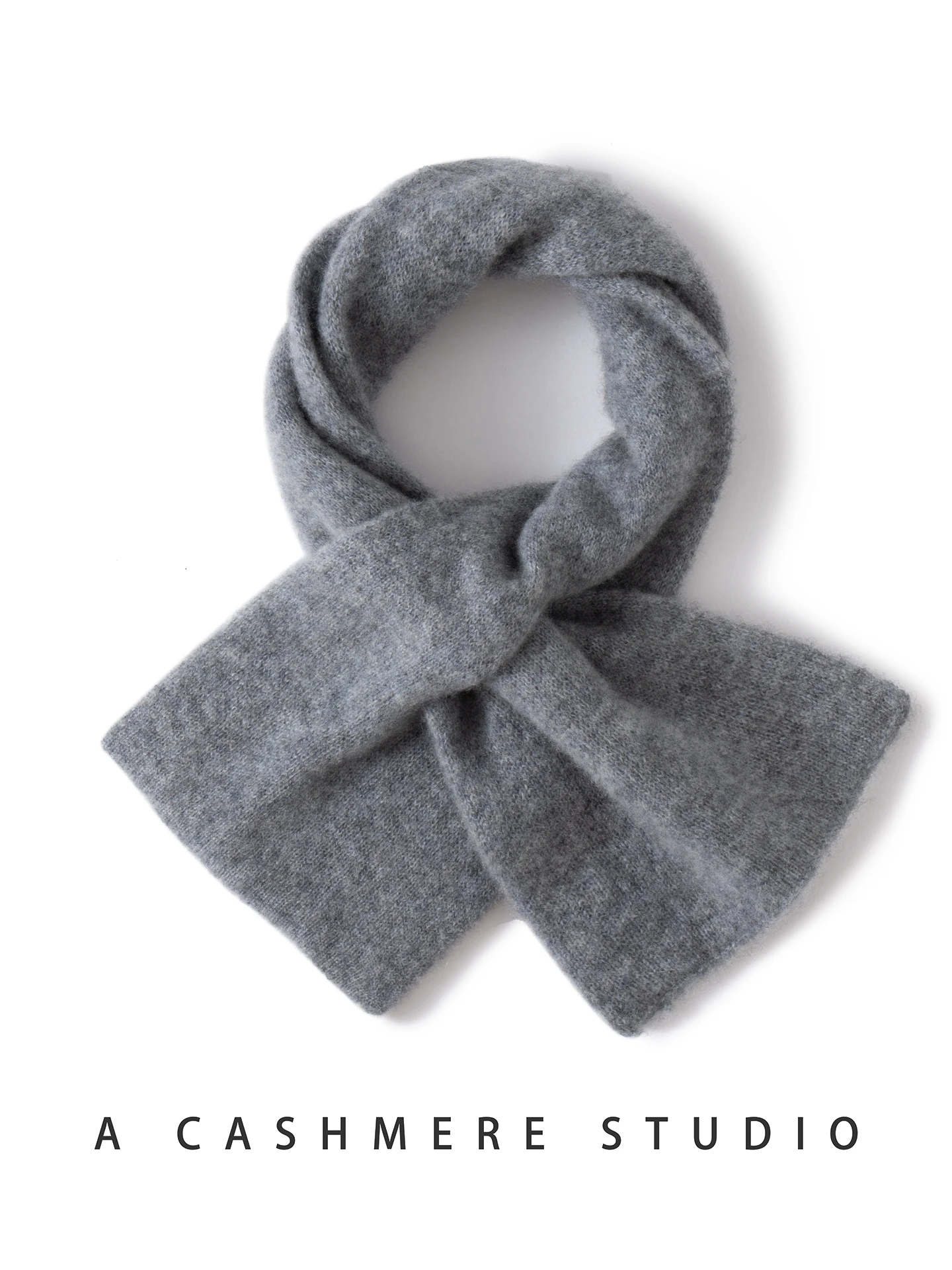 

Pure Cashmere Knitted Scarf Women's Short Thick Warm Neck Protection Korean Style Versatile Color Cross over Winter Scarf