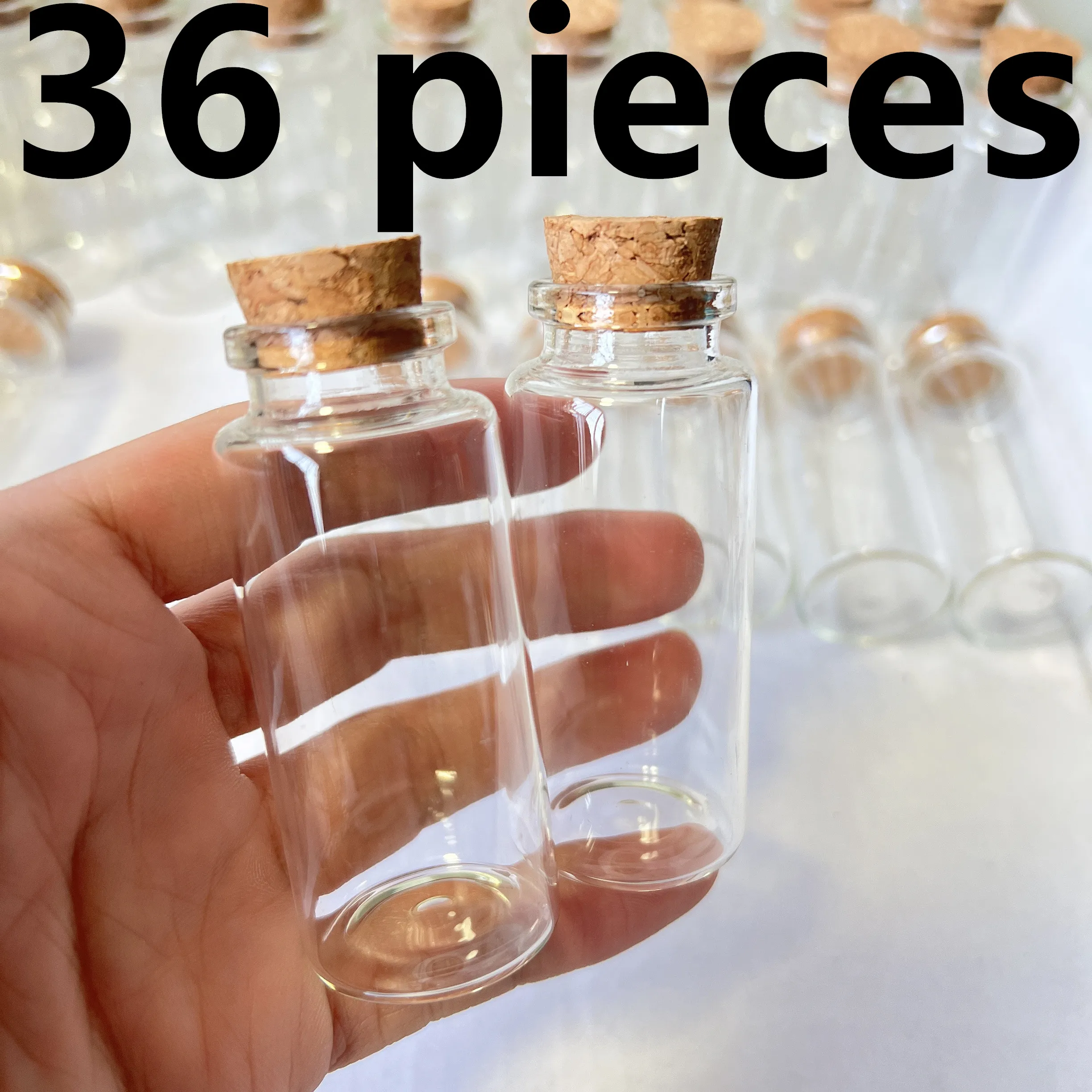 15/36/56 pcs 30x70mm 30ml Glass Jars Cork Tiny Test Tube Bottles Clear Mini Containers DIY Wedding Favors Wishing Bottle image 3
