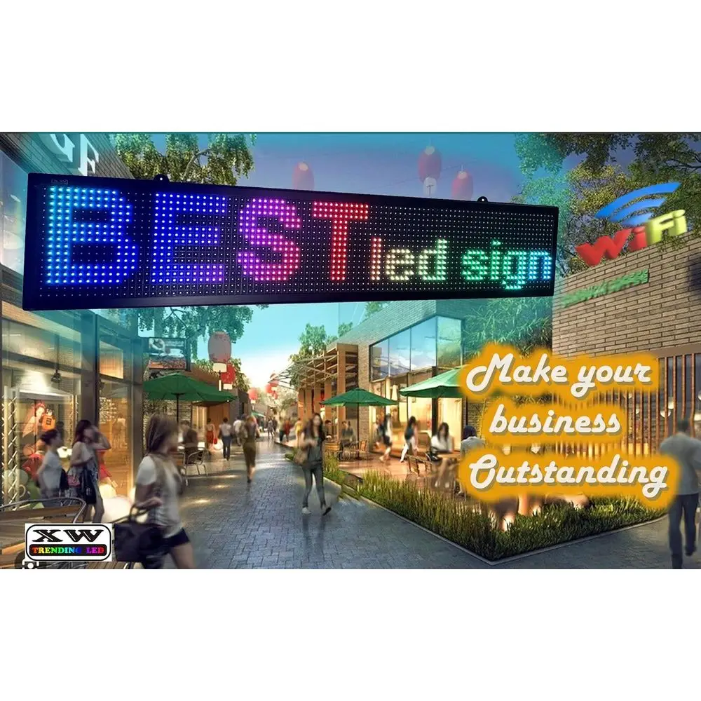 Colorful 40x8 Scrolling LED Sign for Versatile Advertising Display