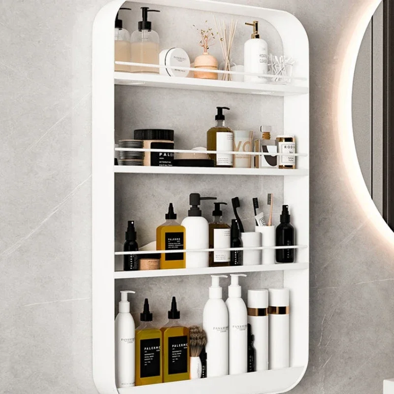 

Стеллажи для хранения в ванной комнате Настенные шкафы для хранения Роскошная настенная полка для хранения 4-слойный органайзер для ванной комнаты