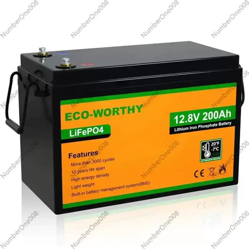 

ECO-WORTHY 12V 200AH Bluetooth LiFePO4 Lithium Battery with Low Temperature Protection, Built-in 120A BMS, Perfect for Trolling
