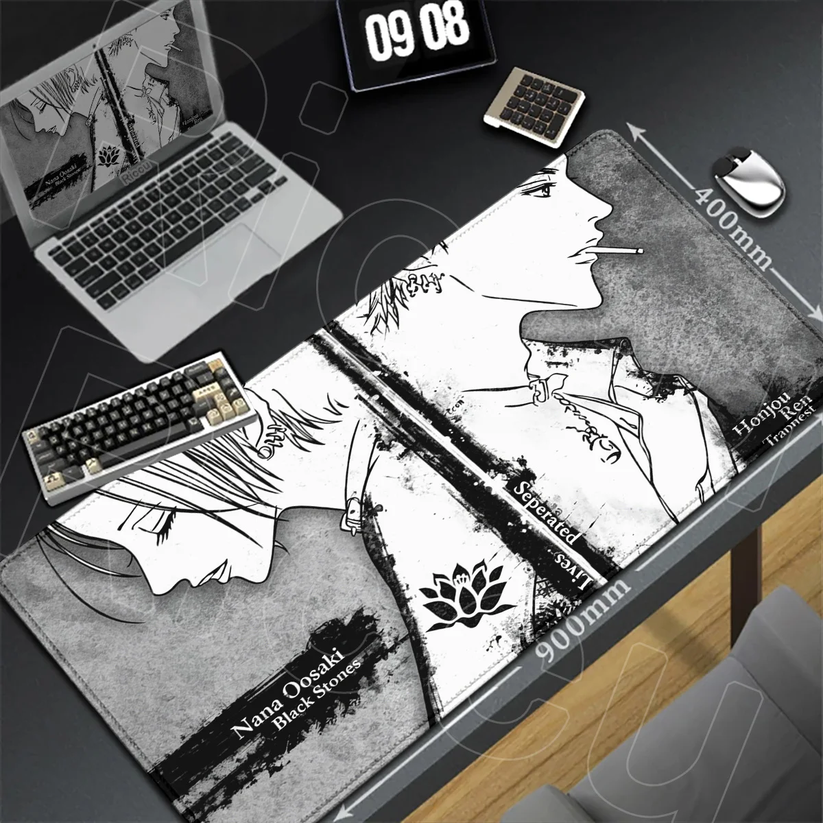 Nana Osaki Mouse Pad Large Computer Desk Mat Anime Gaming Accessories 900x400mm Locking Edge Washable Keyboard Carpet Office Rug